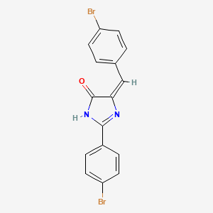 (5E)-2-(4-bromophenyl)-5-[(4-bromophenyl)methylidene]-1H-imidazol-4-one