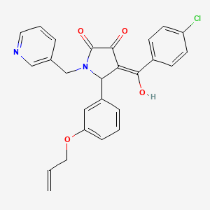 5-[3-(allyloxy)phenyl]-4-(4-chlorobenzoyl)-3-hydroxy-1-(3-pyridinylmethyl)-1,5-dihydro-2H-pyrrol-2-one