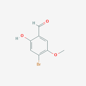 molecular formula C8H7BrO3 B1337650 4-Bromo-2-hydroxy-5-methoxybenzaldehyde CAS No. 63272-66-2