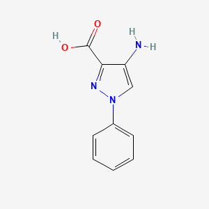 molecular formula C10H9N3O2 B1337654 4-Amino-1-phenyl-1H-pyrazole-3-carboxylic acid CAS No. 64299-26-9