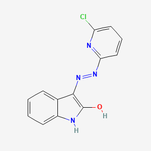 1H-indole-2,3-dione 3-[(6-chloro-2-pyridinyl)hydrazone]