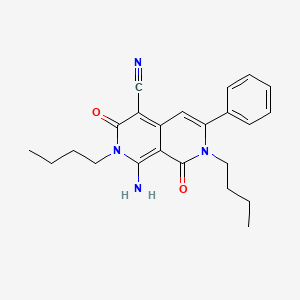 1-Amino-2,7-dibutyl-3,8-dioxo-6-phenyl-2,3,7,8-tetrahydro[2,7]naphthyridine-4-carbonitrile