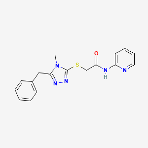 2-[(5-benzyl-4-methyl-4H-1,2,4-triazol-3-yl)sulfanyl]-N-(2-pyridinyl)acetamide