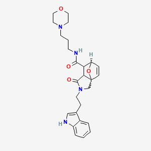 2-[2-(1H-indol-3-yl)ethyl]-N-[3-(4-morpholinyl)propyl]-3-oxo-2,3,3a,4-tetrahydro-5,7a-epoxyisoindole-4-carboxamide