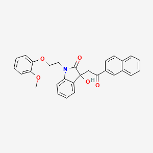 3-hydroxy-1-[2-(2-methoxyphenoxy)ethyl]-3-[2-(2-naphthyl)-2-oxoethyl]-1,3-dihydro-2H-indol-2-one