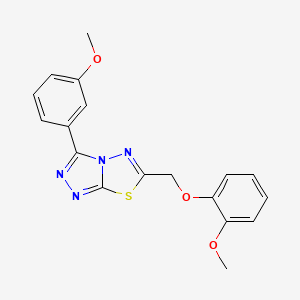 6-[(2-Methoxyphenoxy)methyl]-3-(3-methoxyphenyl)[1,2,4]triazolo[3,4-b][1,3,4]thiadiazole