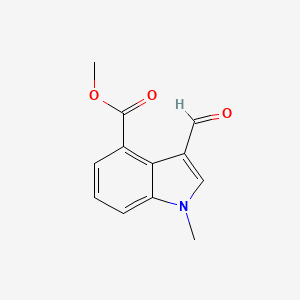 molecular formula C12H11NO3 B1337677 3-甲酰基-1-甲基-1H-吲哚-4-羧酸甲酯 CAS No. 65923-20-8
