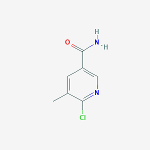 molecular formula C7H7ClN2O B1337689 6-氯-5-甲基烟酰胺 CAS No. 65169-44-0