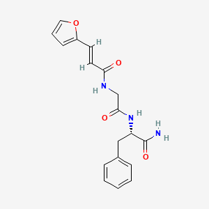 molecular formula C18H19N3O4 B1337713 (2S)-2-[[2-[[(E)-3-(呋喃-2-基)丙-2-烯酰]氨基]乙酰]氨基]-3-苯基丙酰胺 CAS No. 26400-34-0