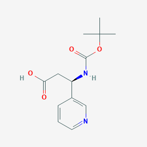 molecular formula C13H18N2O4 B1337715 Boc-(r)-3-amino-3-(3-pyridyl)-propionic acid CAS No. 500788-96-5
