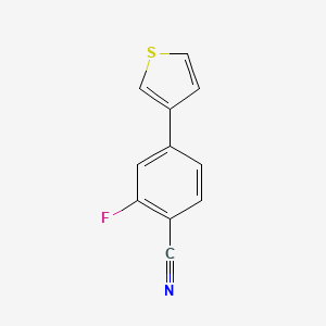 molecular formula C11H6FNS B1337719 2-氟-4-(3-噻吩基)苯甲腈 CAS No. 886361-69-9