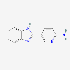 B1337726 5-(1H-benzimidazol-2-yl)pyridin-2-amine CAS No. 879884-04-5