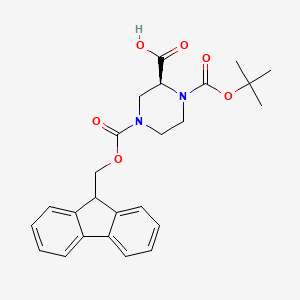 B1337733 (S)-1-N-Boc-4-N-Fmoc-piperazine-2-carboxylic acid CAS No. 1034574-30-5