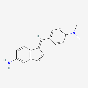 N-{4-[(5-amino-1H-inden-1-ylidene)methyl]phenyl}-N,N-dimethylamine