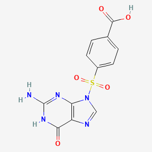 4-[(2-amino-6-oxo-3H-purin-9-yl)sulfonyl]benzoic acid