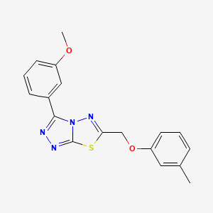 3-(3-Methoxyphenyl)-6-[(3-methylphenoxy)methyl][1,2,4]triazolo[3,4-b][1,3,4]thiadiazole