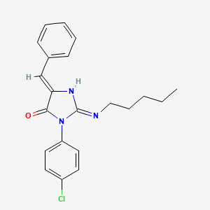 (5Z)-5-benzylidene-3-(4-chlorophenyl)-2-(pentylamino)imidazol-4-one