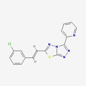 6-[2-(3-Chlorophenyl)vinyl]-3-(2-pyridinyl)[1,2,4]triazolo[3,4-b][1,3,4]thiadiazole