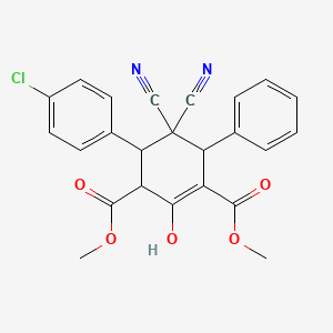 Dimethyl 4-(4-chlorophenyl)-5,5-dicyano-2-hydroxy-6-phenyl-1-cyclohexene-1,3-dicarboxylate