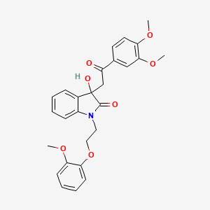 3-[2-(3,4-dimethoxyphenyl)-2-oxoethyl]-3-hydroxy-1-[2-(2-methoxyphenoxy)ethyl]-1,3-dihydro-2H-indol-2-one