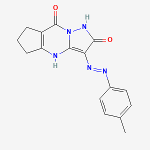 3-[(4-methylphenyl)diazenyl]-4,5,6,7-tetrahydro-1H-cyclopenta[d]pyrazolo[1,5-a]pyrimidine-2,8-dione