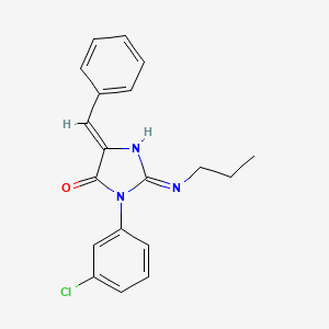 molecular formula C19H18ClN3O B13377555 (5Z)-5-benzylidene-3-(3-chlorophenyl)-2-(propylamino)imidazol-4-one 