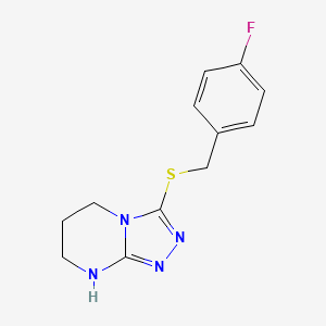 molecular formula C12H13FN4S B13377561 4-Fluorobenzyl 5,6,7,8-tetrahydro[1,2,4]triazolo[4,3-a]pyrimidin-3-yl sulfide 