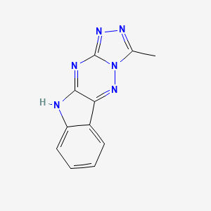 molecular formula C11H8N6 B13377577 14-methyl-8,10,12,13,15,16-hexazatetracyclo[7.7.0.02,7.011,15]hexadeca-1(16),2,4,6,9,11,13-heptaene 