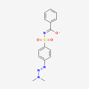 molecular formula C15H15N4O3S- B13377589 (Z)-N-[4-(dimethylaminodiazenyl)phenyl]sulfonylbenzenecarboximidate 