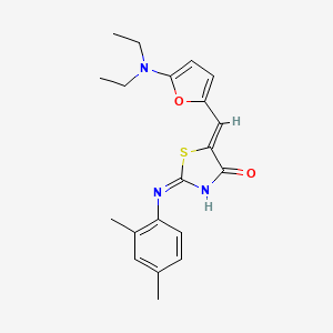 (5Z)-5-[[5-(diethylamino)furan-2-yl]methylidene]-2-(2,4-dimethylanilino)-1,3-thiazol-4-one