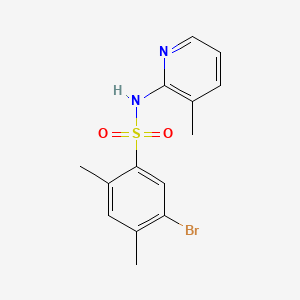 molecular formula C14H15BrN2O2S B13377612 5-bromo-2,4-dimethyl-N-(3-methyl-2-pyridinyl)benzenesulfonamide 