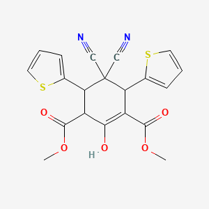 Dimethyl 5,5-dicyano-2-hydroxy-4,6-di(2-thienyl)-1-cyclohexene-1,3-dicarboxylate