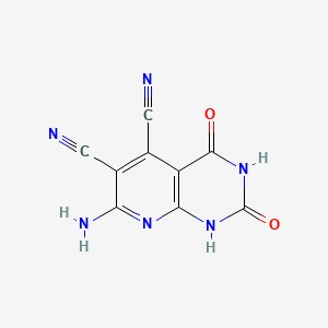 molecular formula C9H4N6O2 B13377659 7-Amino-2,4-dioxo-1,2,3,4-tetrahydropyrido[2,3-d]pyrimidine-5,6-dicarbonitrile 