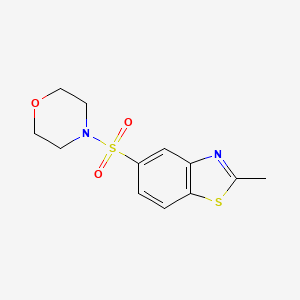 molecular formula C12H14N2O3S2 B13377761 2-Methyl-5-(4-morpholinylsulfonyl)-1,3-benzothiazole 