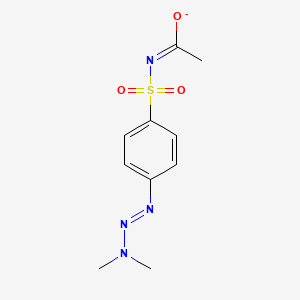 molecular formula C10H13N4O3S- B13377778 1-({[4-(3,3-Dimethyl-1-triazenyl)phenyl]sulfonyl}imino)ethanolate 