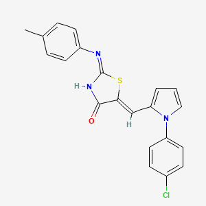 (5Z)-5-[[1-(4-chlorophenyl)pyrrol-2-yl]methylidene]-2-(4-methylanilino)-1,3-thiazol-4-one