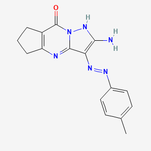 2-amino-3-[(4-methylphenyl)diazenyl]-4,5,6,7-tetrahydro-8H-cyclopenta[d]pyrazolo[1,5-a]pyrimidin-8-one