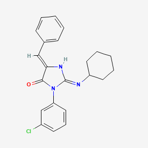 (5Z)-5-benzylidene-3-(3-chlorophenyl)-2-(cyclohexylamino)imidazol-4-one