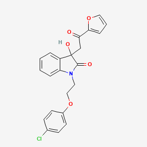 1-[2-(4-chlorophenoxy)ethyl]-3-[2-(2-furyl)-2-oxoethyl]-3-hydroxy-1,3-dihydro-2H-indol-2-one