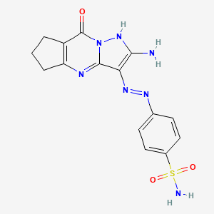 4-[(11-Amino-2-oxo-1,8,12-triazatricyclo[7.3.0.03,7]dodeca-3(7),8,10-trien-10-yl)diazenyl]benzenesulfonamide