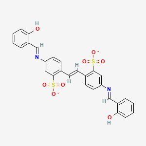 5-[[(Z)-(6-oxocyclohexa-2,4-dien-1-ylidene)methyl]amino]-2-[(E)-2-[4-[[(E)-(6-oxocyclohexa-2,4-dien-1-ylidene)methyl]amino]-2-sulfonatophenyl]ethenyl]benzenesulfonate