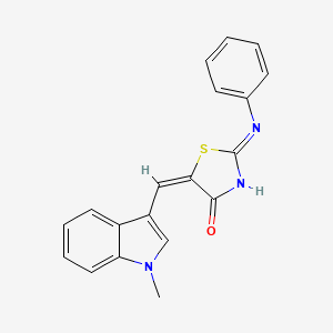 (5E)-2-anilino-5-[(1-methylindol-3-yl)methylidene]-1,3-thiazol-4-one