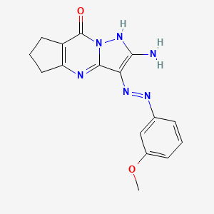 2-amino-3-[(3-methoxyphenyl)diazenyl]-4,5,6,7-tetrahydro-8H-cyclopenta[d]pyrazolo[1,5-a]pyrimidin-8-one