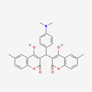 3-[[4-(dimethylamino)phenyl](4-hydroxy-6-methyl-2-oxo-2H-chromen-3-yl)methyl]-4-hydroxy-6-methyl-2H-chromen-2-one