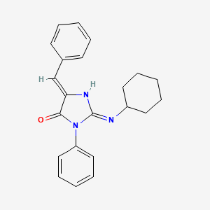 molecular formula C22H23N3O B13378057 (5Z)-5-benzylidene-2-(cyclohexylamino)-3-phenylimidazol-4-one 