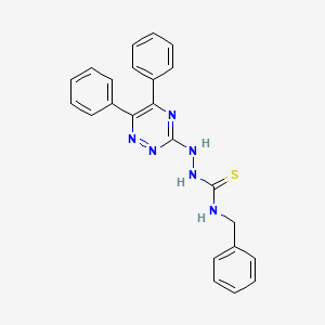 molecular formula C23H20N6S B13378058 N-benzyl-2-(5,6-diphenyl-1,2,4-triazin-3-yl)hydrazinecarbothioamide 