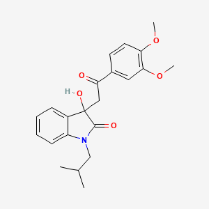 3-[2-(3,4-dimethoxyphenyl)-2-oxoethyl]-3-hydroxy-1-isobutyl-1,3-dihydro-2H-indol-2-one