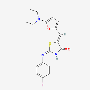 molecular formula C18H18FN3O2S B13378070 (5Z)-5-[[5-(diethylamino)furan-2-yl]methylidene]-2-(4-fluoroanilino)-1,3-thiazol-4-one 