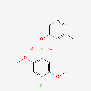 molecular formula C16H17ClO5S B13378104 3,5-Dimethylphenyl 4-chloro-2,5-dimethoxybenzenesulfonate 