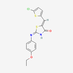 molecular formula C16H13ClN2O2S2 B13378116 (5Z)-5-[(5-chlorothiophen-2-yl)methylidene]-2-(4-ethoxyanilino)-1,3-thiazol-4-one 